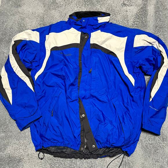 Columbia Coat Mens XXL Tall Interchange 3 in 1  Jacket Blue Winter Ski - Picture 1 of 11